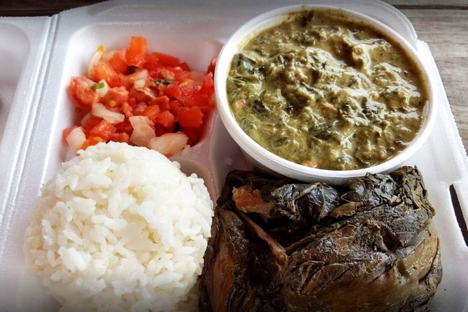 6 Hour Local Food Plate Jeep Tour - Garlic and coconut shrimp near the North Shore