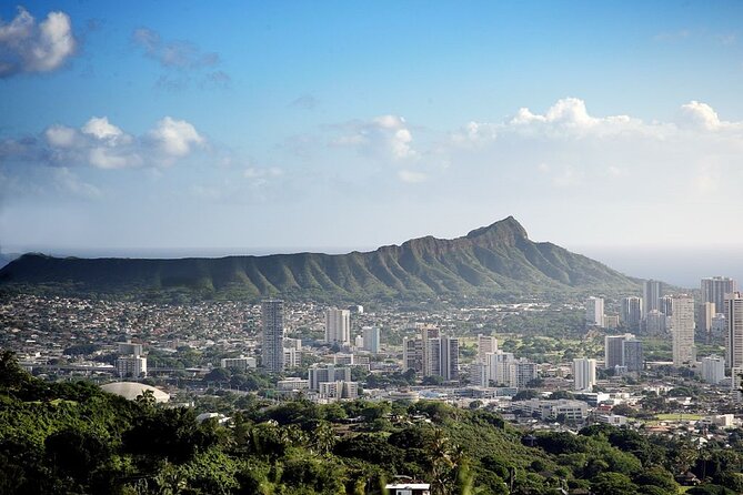 Afternoon Honolulu City Tour - Diamond Head from the road and scenic overlook