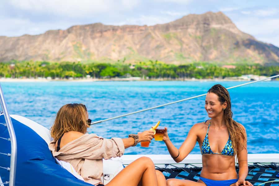 Board from Waikiki Beach for our Aloha Hour Sail - What this Waikiki sail is really about