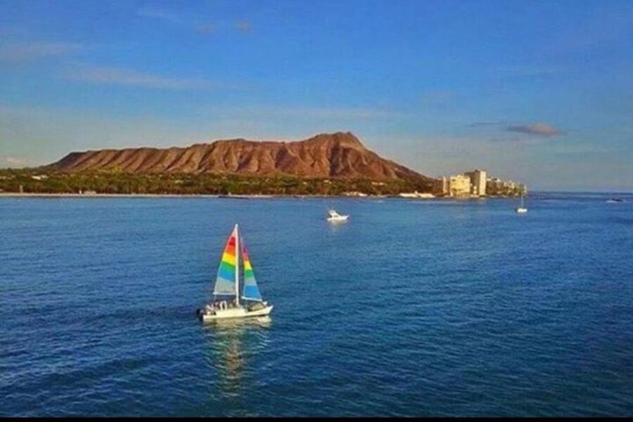 Board from Waikiki Beach: Scenic Sunset Sail on the Hāwea - Drinks, music, and the Hāwea Premium choice
