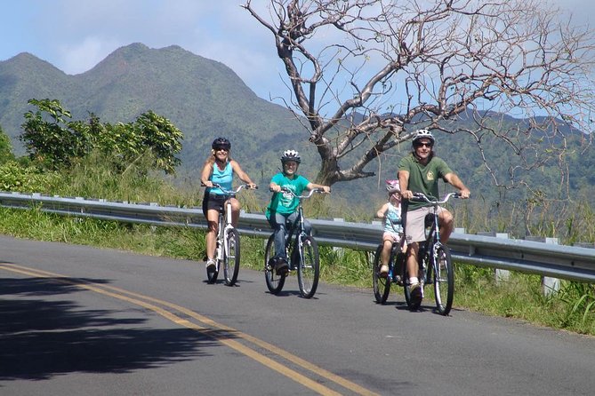 Full Day Oahu Bike, Hike, Sail and Snorkel Combo - The downhill bike ride through Puʻu Ohia