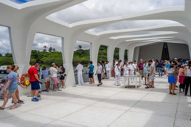 Luxury Pearl Harbor USS Arizona Memorial Small Group Tour - Taking the Navy shuttle to the memorial