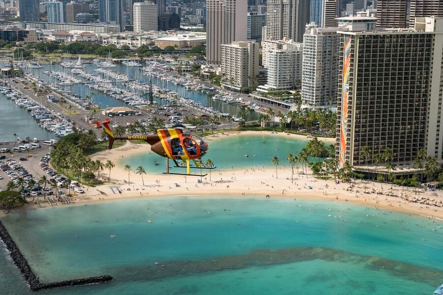 Oahu: Magnum P.I. Doors-Off Helicopter Tour - Hawaii Kai and the blue bowl of Hanauma Bay