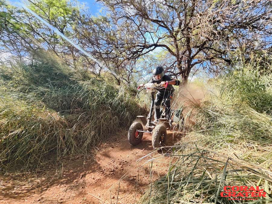 Oahu: Off road Stand-Up ATV and Sunset Snorkel Cruise - From Coral Crater trails to the Pacific at sunset