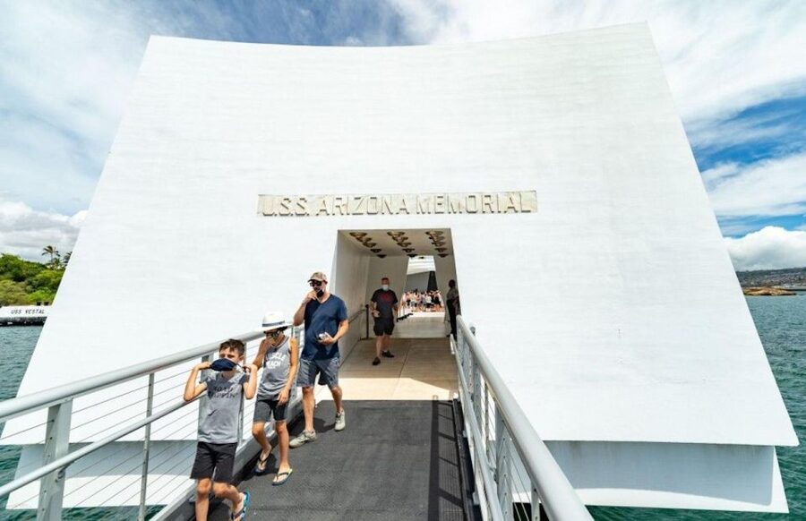 Pearl Harbor and Oahu Circle Island Tour FROM KONA - North Shore beaches and surf country