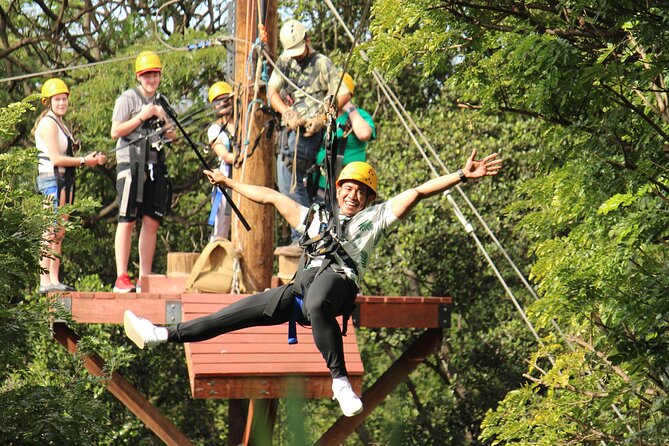 Zip & Dip: Zipline and Wet 'n' Wild Waterpark Combo - Moving from Coral Crater to Wet n Wild Hawaii
